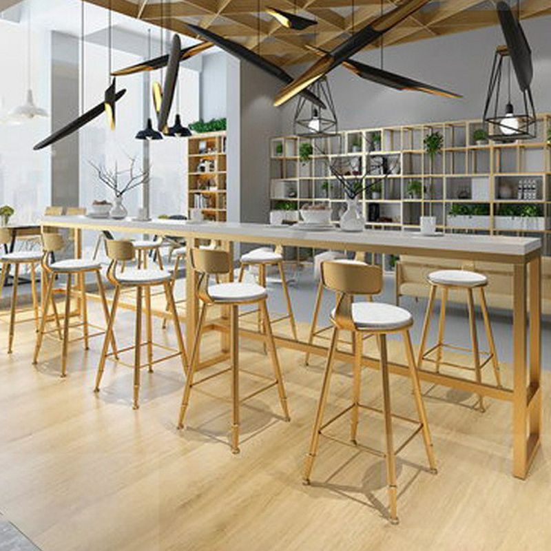 Tavolo da bar rettangolo in stile glam tavolo da pranzo in legno in legno solido