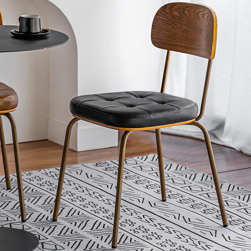 Silla de comedor industrial tapizada silla de comedor de metal