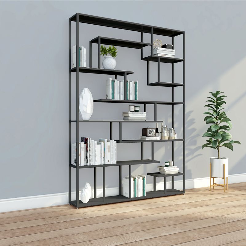 Industrial Metal Etagere Bookshelf Open Iron Bookshelf for Home Office Clearhalo 'Bookcases' 'furn' 'furn_bookcases' 'Furniture' 'furniture_bookcases' 'kitchen' 'kitchen_bookcases' 'Living Room Furniture' 'Office Furniture' 1200x1200_90b18126-b2a4-4cf0-9a83-8586e66d0f39