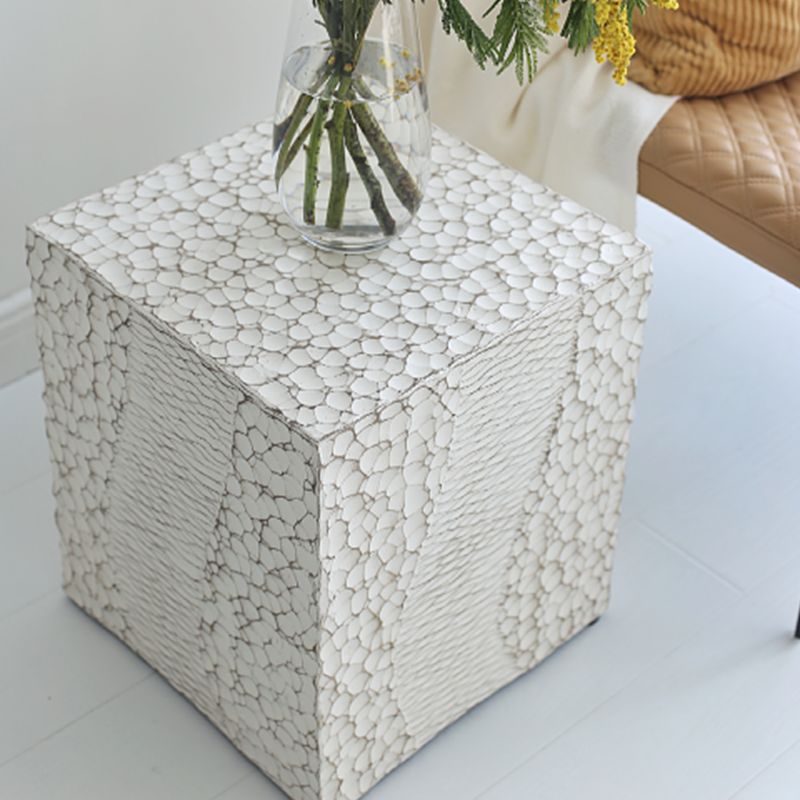 Tavolo da angolo contemporaneo da 14 "tavolino quadrati accento legno laterale