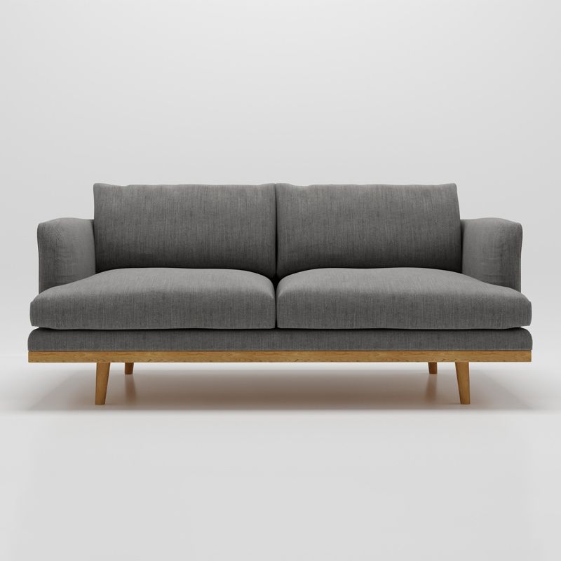 Modern 29.52" H Cotton Blend Wood Frame Recessed Arm Loveseat Clearhalo 'furn' 'furn_sofas' 'Furniture' 'Living Room Furniture' 'Sofa' 'sofas' 1200x1200_90b401d8-71f4-4f22-aa8f-b7532c700bf5
