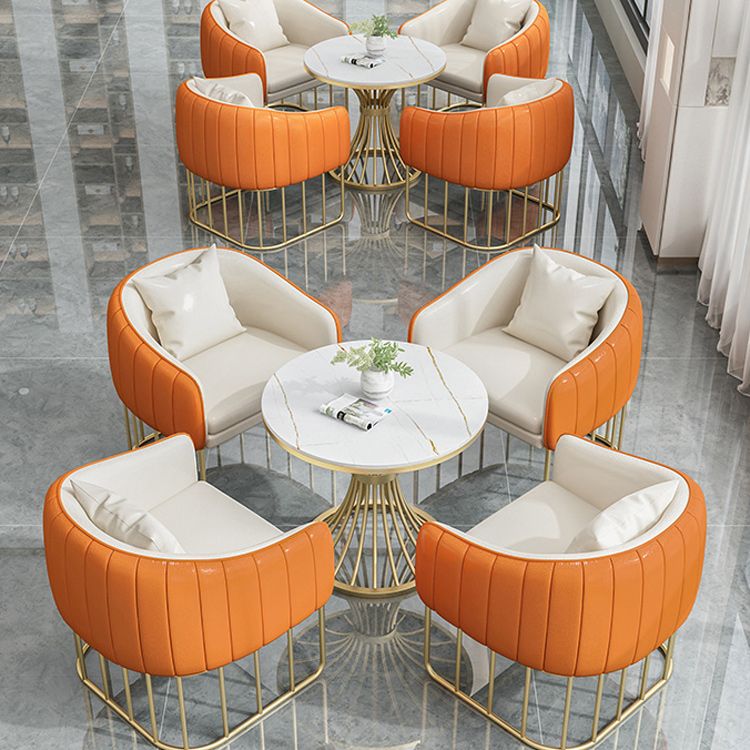 Divano di divano resistente al braccio in pelle in pelle finta per soggiorno