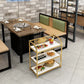 Tavolo da preparazione di stoccaggio aperto a 3 livelli Home Dining Modern Kitchen Trolley