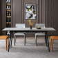 Rectangle Extendable Dining Table Modern Stone Top Dining Table Clearhalo 'Dining Tables & Seating' 'Dining Tables' 'dining_table' 'furn' 'furn_dining_table' 'Furniture' 'Kitchen & Dining Furniture' 1200x1200_90b43c99-7934-46f1-bdd5-ce702c59228a