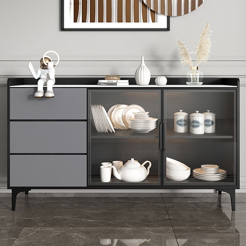 Mobile moderno per esposizioni in legno 3 cassetti standard per la sala da pranzo