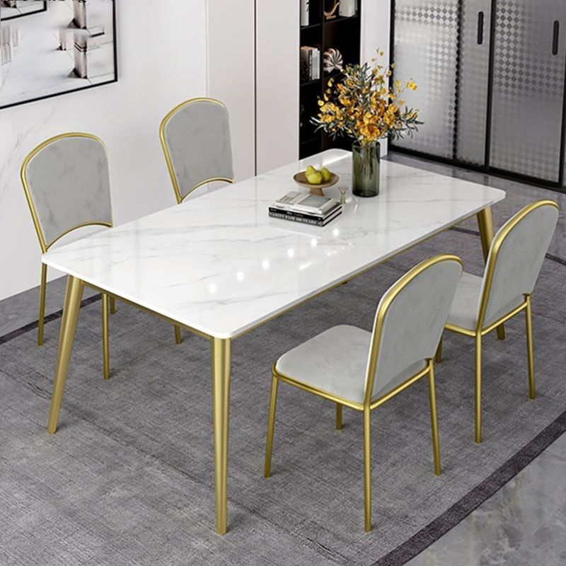 Luxury Rectangle Dinner Table Dining Room Stone Dining Table