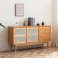 Contemporary Sideboard Cabinet Solid Wood Sideboard Table 55.12 "L x 15.75 "W x 31.50 "H Clearhalo 'buffet_sideboard' 'Buffets & Sideboards' 'furn' 'furn_buffet_sideboard' 'Furniture' 'Kitchen & Dining Furniture' 1200x1200_90b6279f-4a49-457b-9568-96ec37014c12