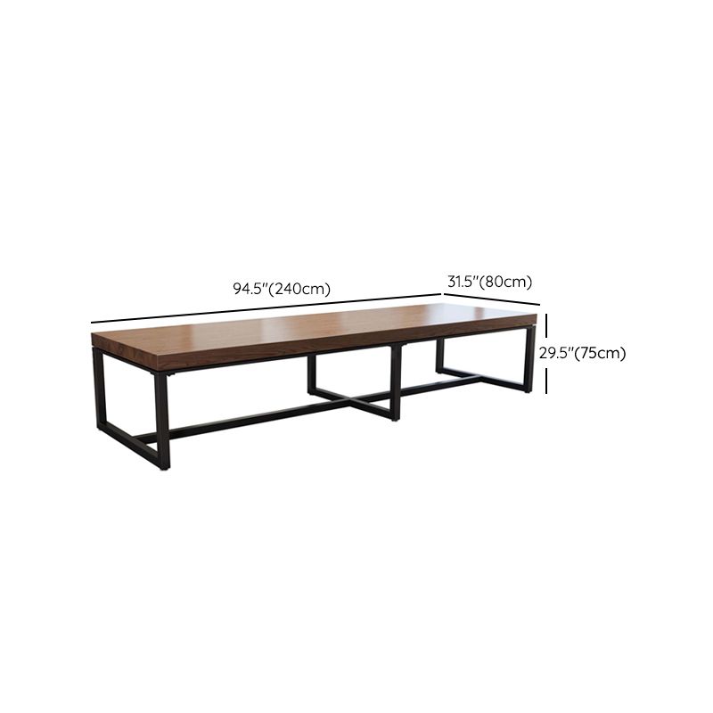Industrial 29.53" Tall Writing Desk Solid Wood Rectangle Office Desk Clearhalo 'furn' 'furn_office_desk' 'Furniture' 'Office Desks' 'Office Furniture' 'office_desk' 1200x1200_90b6a5f0-ac00-48d7-80eb-b021469df6ab