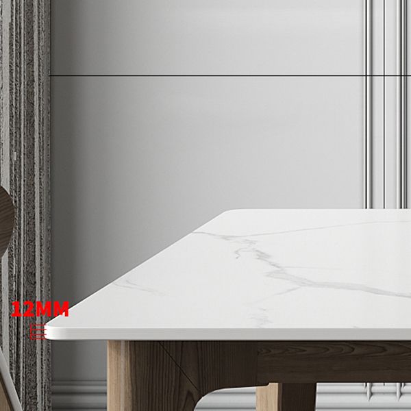 Modern 1/4/5/7 Pieces Furniture Stone Rectangle Dining Table Set in White Clearhalo 'Dining Room Sets' 'Dining Tables & Seating' 'dining_room_set' 'furn' 'furn_dining_room_set' 'Furniture' 'Kitchen & Dining Furniture' 1200x1200_90b87f45-6358-453f-8355-6a47c246aa99