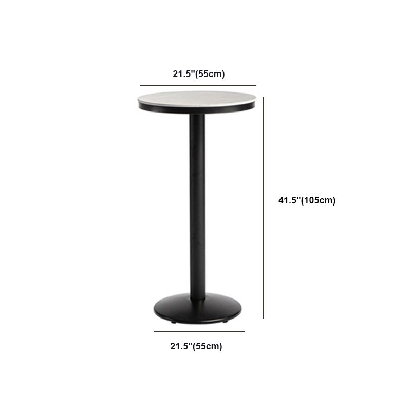 Industrielles rundes Bartisch-Set, 1/2/3-teilig, gesinterter Stein-Bartisch-Set für das Esszimmer