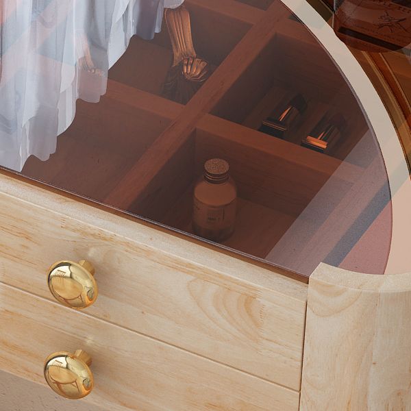 Modern Drawers Dressing Table Solid Wood Dresser Mirrored Vanity Set Clearhalo 'Bedroom Furniture' 'furn' 'furn_makeup_vanities' 'Furniture' 'Makeup Vanities' 'makeup_vanities' 1200x1200_90bba881-7ce8-4bdd-85a6-30a0ee46c19d