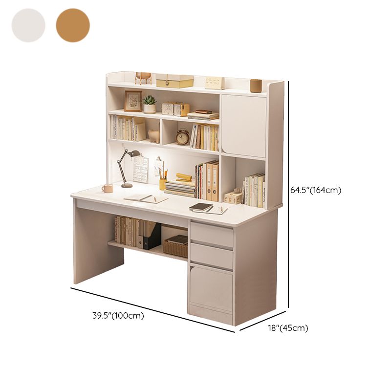 Escritorio de oficina de madera de estilo contemporáneo escritorio rectangular de tareas en blanco/natural