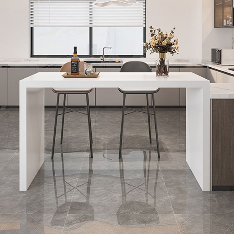 Moderne stenen bar eettafel, rechthoekige bartafel voor kleine plaatsen