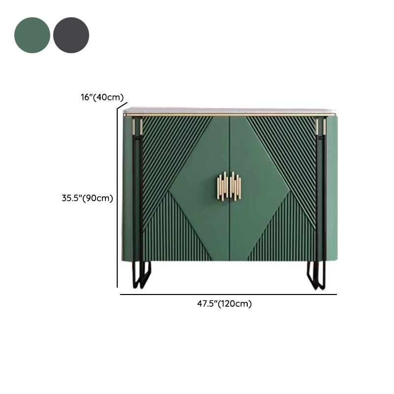 Tavolo a buffet in marmo a buffet glam con porte per sala da pranzo