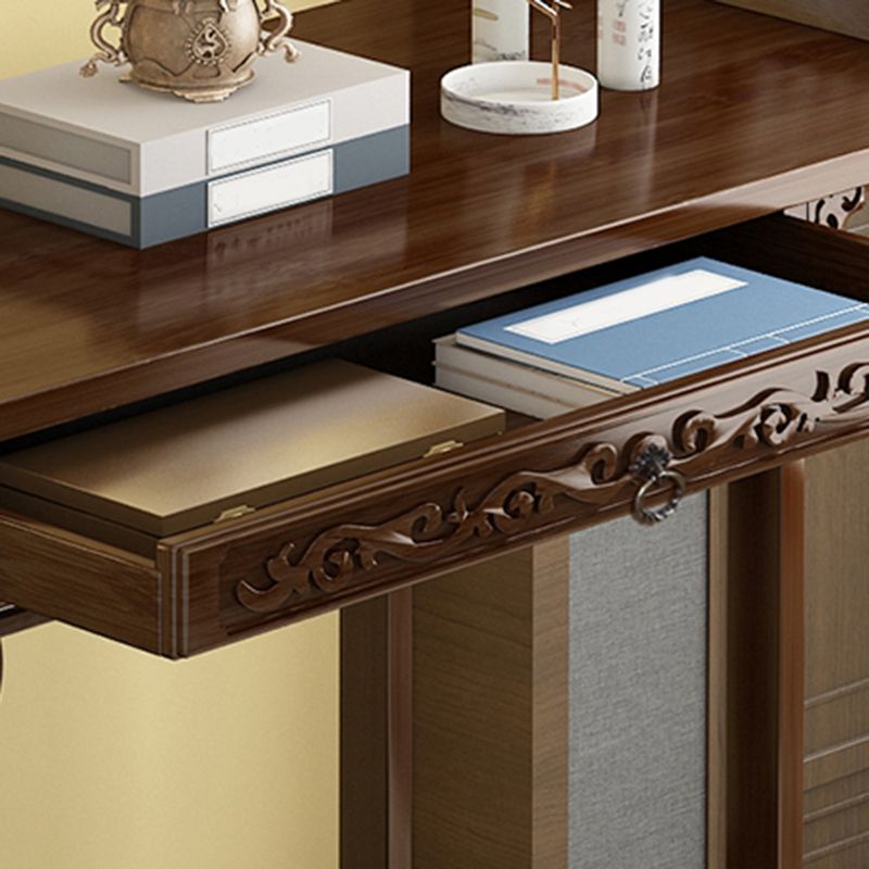 Mid-Century Modern Console Table Storage Solid Wood Console Sofa Table