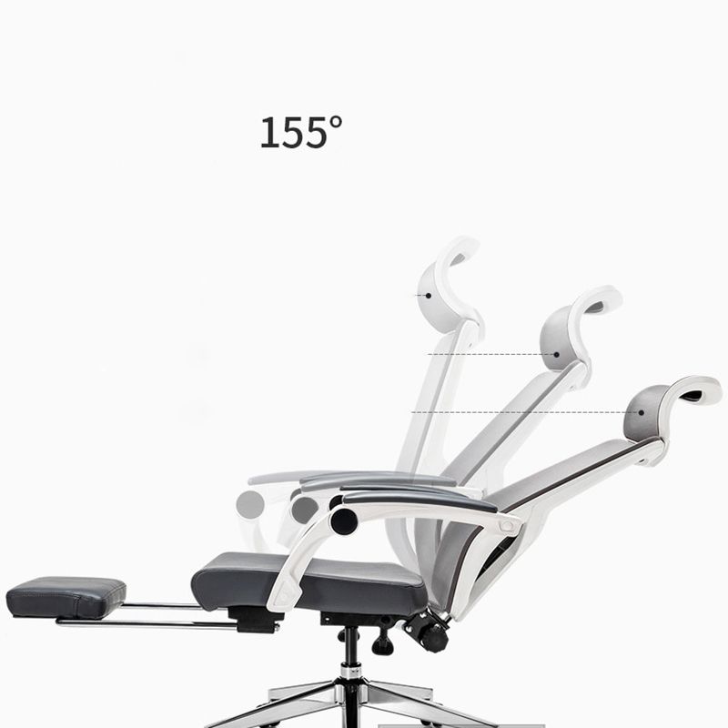 Chaise de bureau pivotante moderne en maille à bras rembourrée avec chaise d'appui