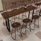 Set da pranzo per pub Glam Wood 1/2/5/7/9 pezzi Set tavolo da bar pub in marrone