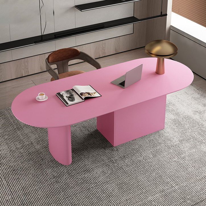 Minimalism Wood Oval Dining Table Wood Base Dining Table with Cabinet Clearhalo 'Dining Tables & Seating' 'Dining Tables' 'dining_table' 'furn' 'furn_dining_table' 'Furniture' 'furniture_dining_table' 'Kitchen & Dining Furniture' 'kitchen' 'kitchen_dining_table' 1200x1200_90c3fa73-c61b-4b82-9d3a-a16736f93be8