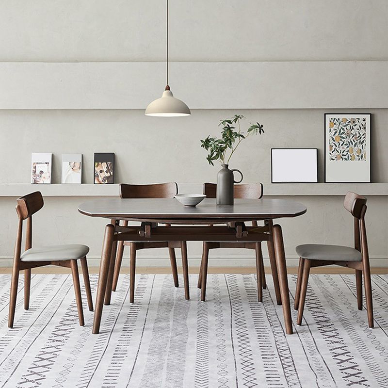 Contemporary Style 1/4/5/7 Pieces Dining Chairs Set Stone Round Furniture in Gray Clearhalo 'Dining Room Sets' 'Dining Tables & Seating' 'dining_room_set' 'furn' 'furn_dining_room_set' 'Furniture' 'Kitchen & Dining Furniture' 1200x1200_90c5ee9d-1f2c-4659-8e55-5537e14078e0