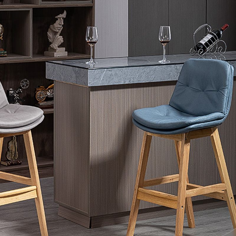 Scandinavian Wood Upholstered Counter Stools Low Back Bar Stools with Footrest Clearhalo 'Bar Furniture' 'Bar Stools' 'bar_stools' 'furn' 'furn_bar_stools' 'furniture_bar_stools' 'Kitchen & Dining Furniture' 'kitchen&dining_furn' 'kitchen' 'kitchen_furn' Furniture' 1200x1200_90c97ea2-ebdf-4891-9206-d53b9f02bb86