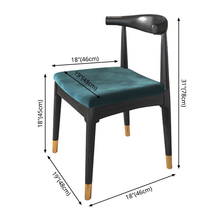 Contemporary Wood Indoor Open Back Dining Side Chair of 19'' Wide Dining Chair Clearhalo ' kitchen&dining_furn' 'Dining Chairs' 'Dining Tables & Seating' 'dining_chair' 'furn' 'furn_dining_chair' 'Furniture' 'furniture_dining_chair' 'Kitchen & Dining Furniture' 'kitchen' 1200x1200_90cb74b7-4e05-4d36-8a72-124ee61cb055