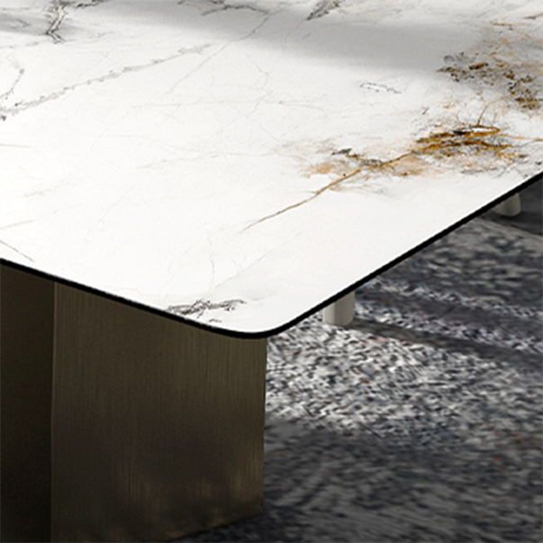 Designer Style Sintered Stone Dining Set Rectangle 1/2/3/6/7 Pieces Dining Room Table Set Clearhalo 'Dining Room Sets' 'Dining Tables & Seating' 'dining_room_set' 'furn' 'furn_dining_room_set' 'Furniture' 'furniture_dining_room_set' 'Kitchen & Dining Furniture' 1200x1200_90cbd90e-685b-4d5a-ad3a-a5d9dbd1de3d