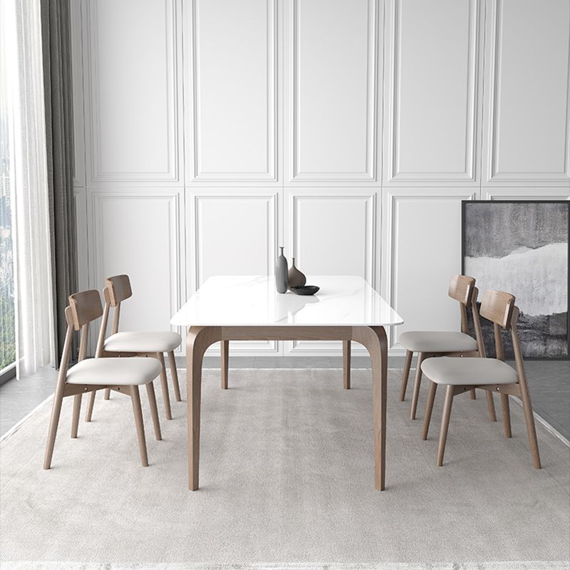 Medieval Modern Sintered Stone Table for Restaurant Rectangle Table with Wooden 4 Legs Clearhalo ' dining_table' 'Dining Tables & Seating' 'Dining Tables' 'furn' 'furn_dining_table' 'Furniture' 'furniture_dining_table' 'Kitchen & Dining Furniture' 'kitchen&dining_furn' 'kitchen' 'kitchen_dining_table' 1200x1200_90cd5506-e5bb-4a1b-aa24-cd572306f0ac