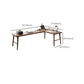 Contemporary Writing Desk Solid Wood Office Desk , 29.25 Inch H