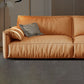 Orange Pillow Top Arm Sofa Modern 2/3/4-seater Faux Leather Sofa