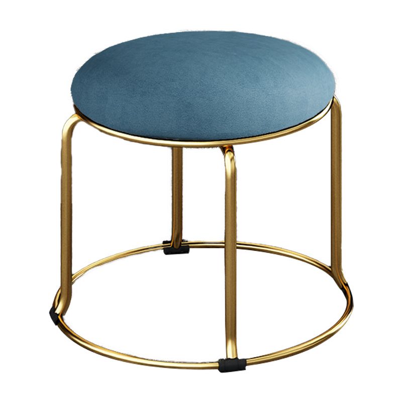 Fabric Round Pouf Plain Fade Resistant Metal Frame Contemporary Pouf Clearhalo 'furn' 'furn_ottomans_poufs' 'Furniture' 'Living Room Furniture' 'Ottomans & Poufs' 'ottomans_poufs' 1200x1200_90d02c15-abd7-4801-b1e4-034658ce5f5a