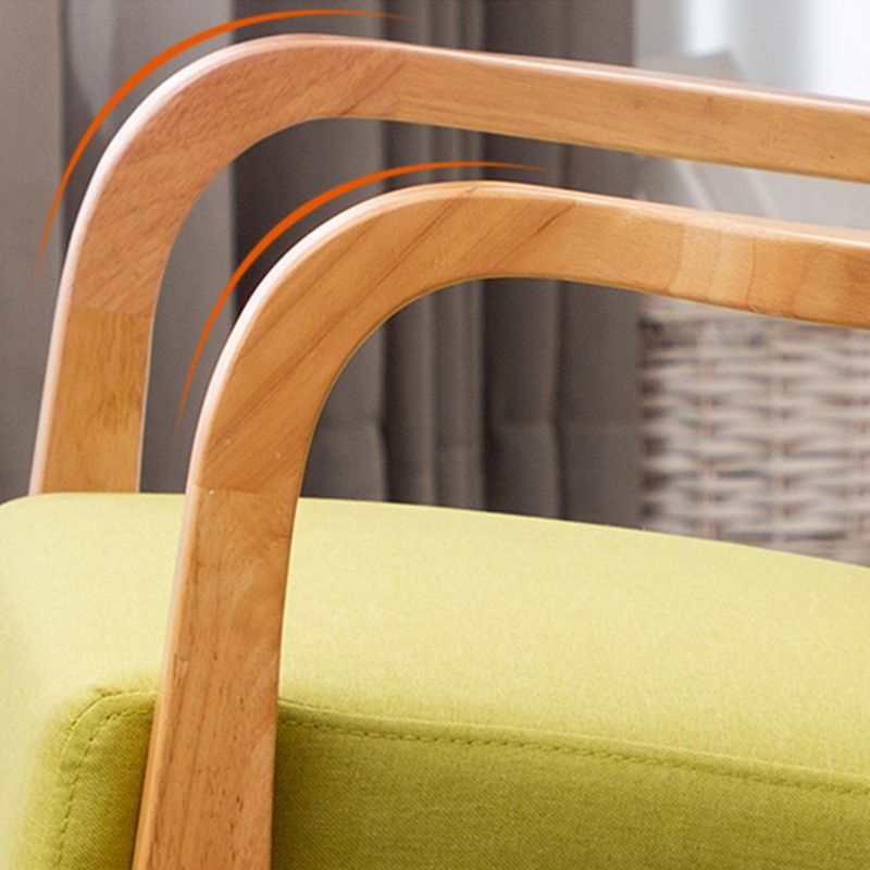 Scandinavian Basic Four Leg Armchair Solid Wood Living Room Armchair Clearhalo 'Accent Chairs' 'accent_chairs' 'Chairs & Seating' 'furn' 'furn_accent_chairs' 'Furniture' 'Living Room Furniture' 1200x1200_90d0fd77-9d54-48c3-ae17-728507210997