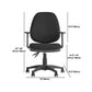 Modern Black Swivel Computer Chair Fixed Arms Height-adjustable Office Chair Clearhalo 'furn' 'furn_office_chair' 'Furniture' 'Office Chairs' 'Office Furniture' 'office_chair' 1200x1200_90d17168-084e-4c85-883a-35c315c76f4f