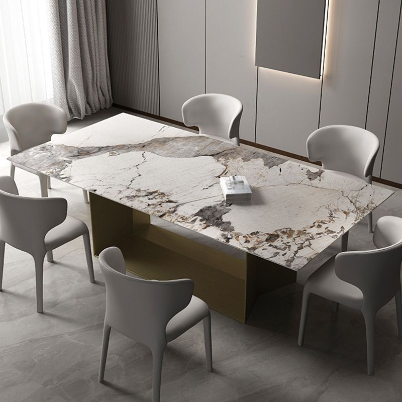Glam 1/2/3/4/5 Pieces Dining Set Sintered Stone Dining Table Set Clearhalo 'Dining Room Sets' 'Dining Tables & Seating' 'dining_room_set' 'furn' 'furn_dining_room_set' 'Furniture' 'furniture_dining_room_set' 'Kitchen & Dining Furniture' 1200x1200_90d1ef2c-74ad-4d96-8b0c-c9442fdb492e