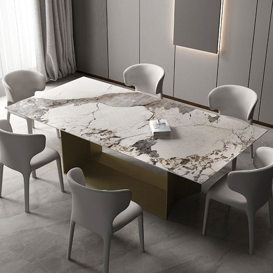 Glam 1/2/3/4/5 Pieces Dining Set Sintered Stone Dining Table Set Clearhalo 'Dining Room Sets' 'Dining Tables & Seating' 'dining_room_set' 'furn' 'furn_dining_room_set' 'Furniture' 'furniture_dining_room_set' 'Kitchen & Dining Furniture' 1200x1200_90d1ef2c-74ad-4d96-8b0c-c9442fdb492e