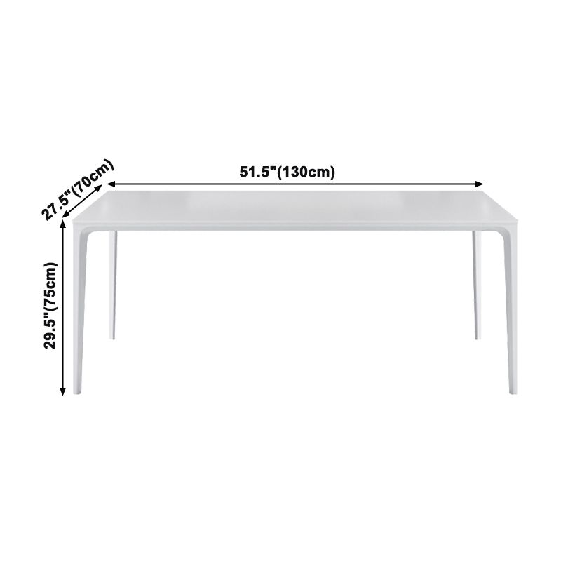 Metal Contemporary Rectangular Table White Sintered Stone Dining Table with 4 Legs Clearhalo ' dining_table' 'Dining Tables & Seating' 'Dining Tables' 'Furniture' 'furniture_dining_table' 'Kitchen & Dining Furniture' 'kitchen&dining_furn' 'kitchen' 'kitchen_dining_table' 1200x1200_90d24b84-0335-41c2-b51b-38bd9f1a4a0a