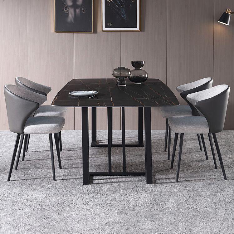 Modern 1/4/5/7 Pieces Dining Rectangle Dining Table Set for Home Use Clearhalo 'Dining Room Sets' 'Dining Tables & Seating' 'dining_room_set' 'furn' 'furn_dining_room_set' 'Furniture' 'furniture_dining_room_set' 'Kitchen & Dining Furniture' 'kitchen&dining_furn' 'kitchen' 1200x1200_90d2ba62-2145-409a-a11a-87d7ca02cc5f