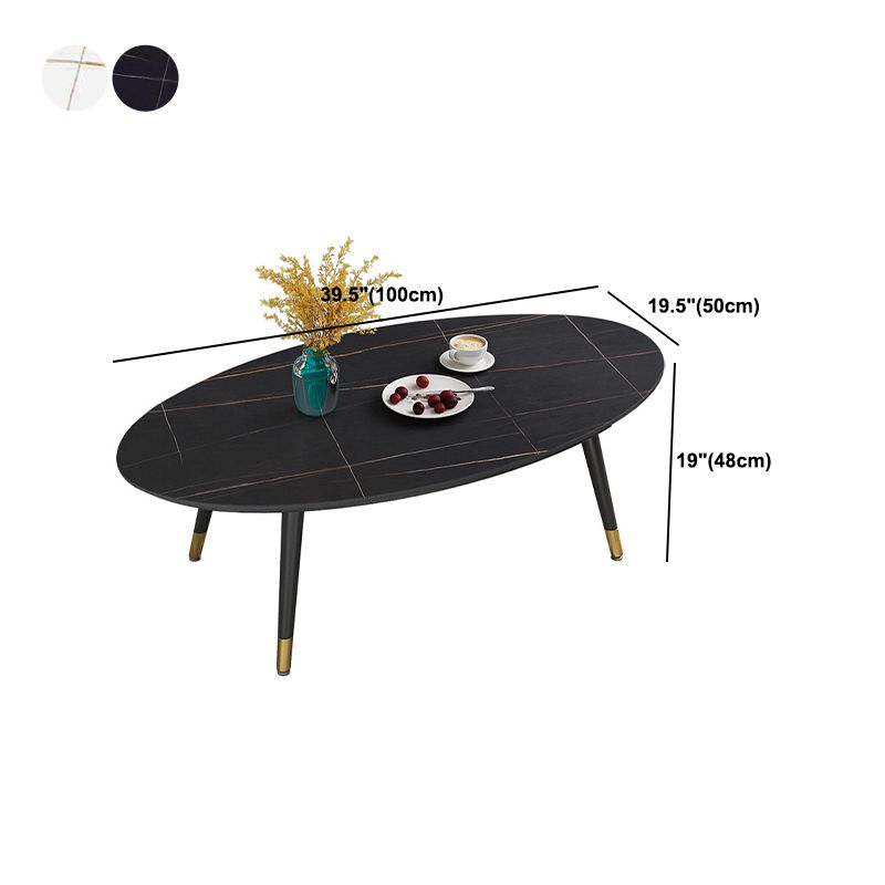 18.8" Tall Modern Ironcraft 4 Legs Black/white Slate Top Coffee Table Clearhalo 'Coffee & Accent Tables' 'Coffee Tables' 'coffee_tables' 'furn' 'furn_coffee_tables' 'Furniture' 'furniture_coffee_tables' 'Living Room Furniture' 1200x1200_90d35005-24b6-4a7a-bf8c-040a9fae9f8b