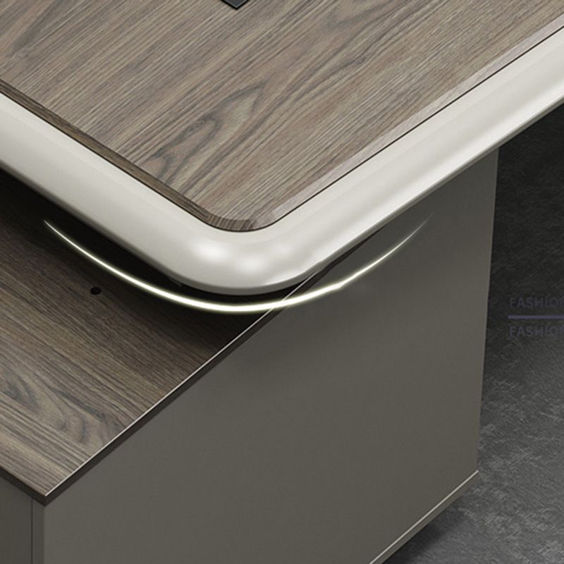 Moderne Holzbüro-Executive Desk L-Form Office Desk mit Schubladen