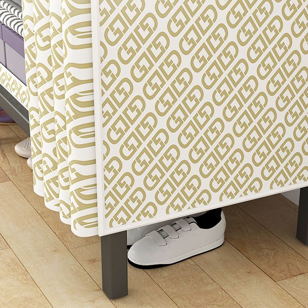 Moderne stijl vrijstaande garderobe Armoire metalen garderobe met planken en kledingrail