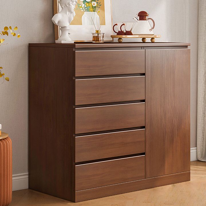 Moderne houten opbergkast dressoir slaapkamer opbergkist in wit en bruin