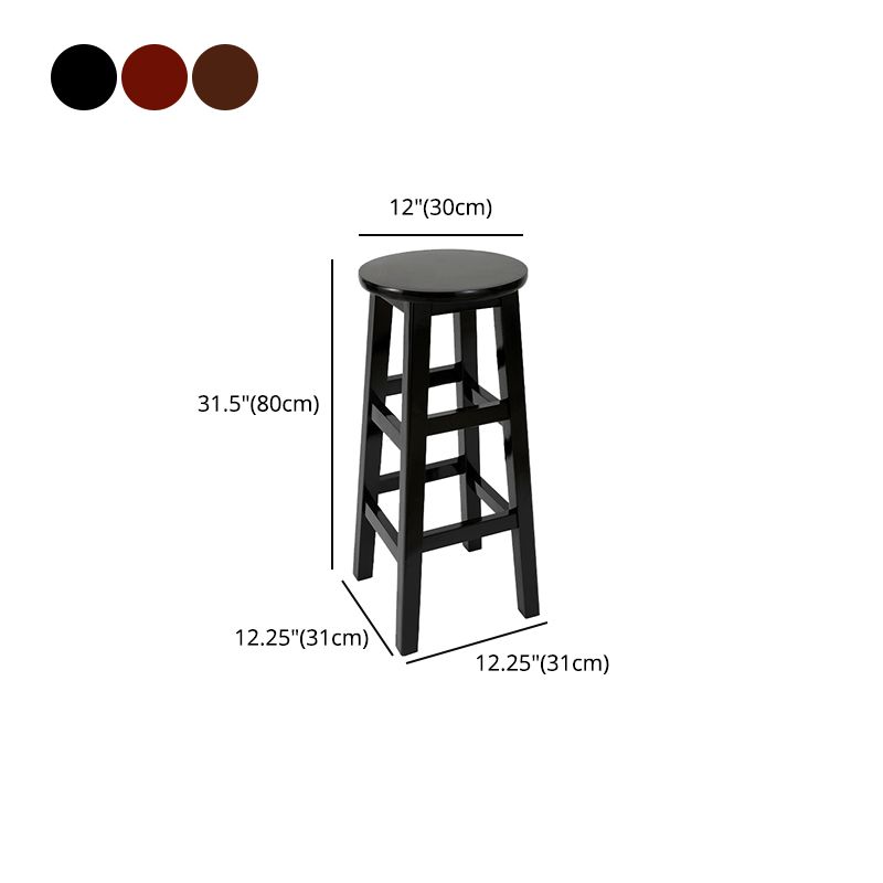 Modern Armless Backless Counter Stool Wood Cafe Bar Stool with Pedal and Wooden Seat Clearhalo 'Bar Furniture' 'Bar Stools' 'bar_stools' 'furn' 'furn_bar_stools' 'furniture_bar_stools' 'Kitchen & Dining Furniture' 'kitchen&dining_furn' 'kitchen' 'kitchen_furn' Furniture' 1200x1200_90d56613-793a-4499-a785-9b9339c41de6