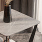 Cross Table Base Design Black Metal Base Marble Table Top Square Side Table