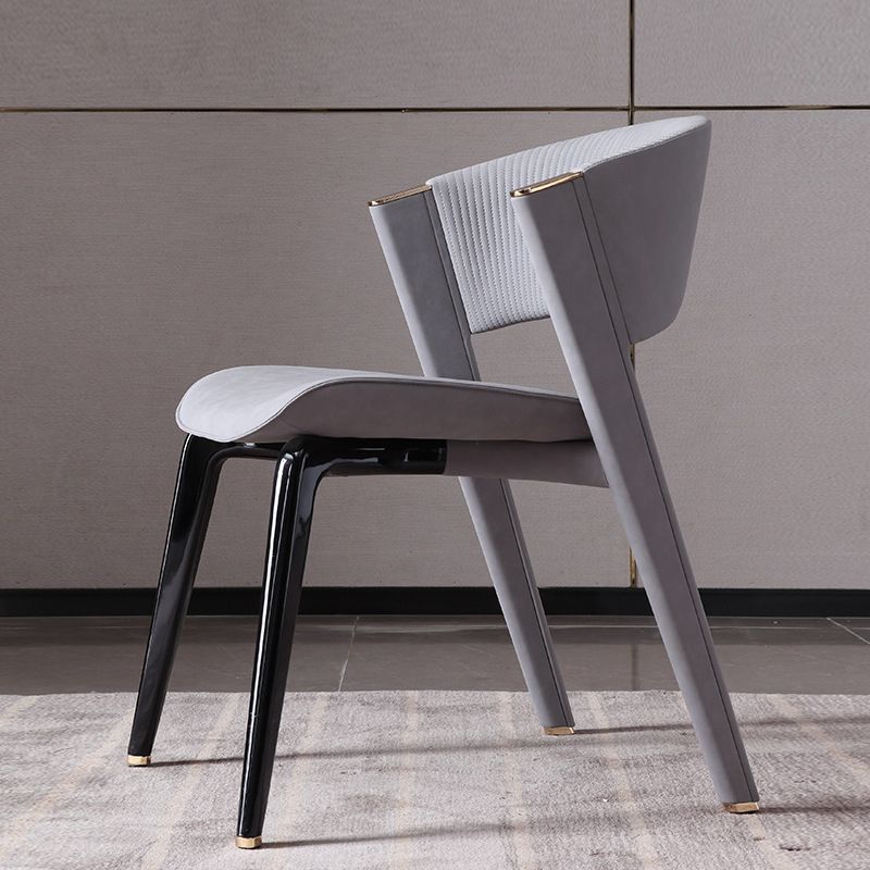 Industrial Upholstered Armless Chair Kitchen Open Back Dining Chair Clearhalo 'Dining Chairs' 'Dining Tables & Seating' 'dining_chair' 'furn' 'furn_dining_chair' 'Furniture' 'Kitchen & Dining Furniture' 1200x1200_90d7f40a-d4d7-4268-a5e4-f9360b3483e3