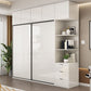 Modern Artificial Wood Wardrobe Armoire Freestanding Wardrobe in White