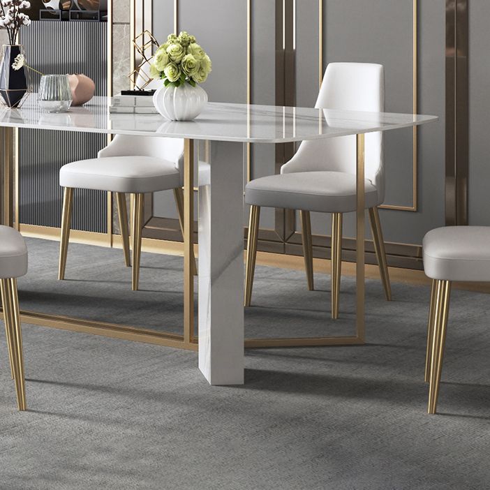 Traditional Luxury Dining Table Rectangle Sintered Stone White Dining Table for Dinning Room Clearhalo ' dining_table' 'Dining Tables & Seating' 'Dining Tables' 'furn' 'furn_dining_table' 'Furniture' 'furniture_dining_table' 'Kitchen & Dining Furniture' 'kitchen&dining_furn' 'kitchen' 'kitchen_dining_table' 1200x1200_90db6b44-38da-442f-a81f-f6beaea0dedb