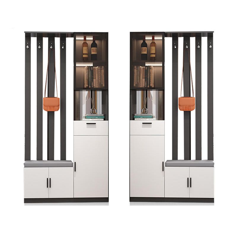 Contemporary Rectangle Wooden 11.81" Wide Accent Cabinet with Drawer Clearhalo 'Cabinets & Chests' 'cabinets_chests' 'furn' 'furn_cabinets_chests' 'Furniture' 'Living Room Furniture' 1200x1200_90dbaabc-3bac-42c3-95d8-d8769fbc3925