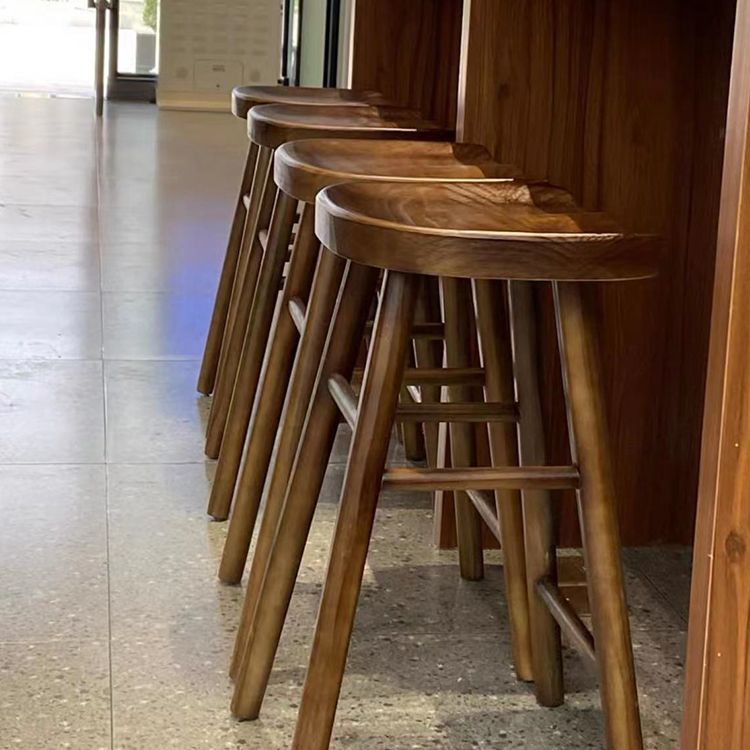Contemporary Solid Wood Barstool Indoor Bar Stool with Wood Seat and Footrest Clearhalo 'Bar Furniture' 'Bar Stools' 'bar_stools' 'furn' 'furn_bar_stools' 'furniture_bar_stools' 'Kitchen & Dining Furniture' 'kitchen&dining_furn' 'kitchen' 'kitchen_furn' Furniture' 1200x1200_90dc8669-201d-4211-96cf-f2d2d9928237