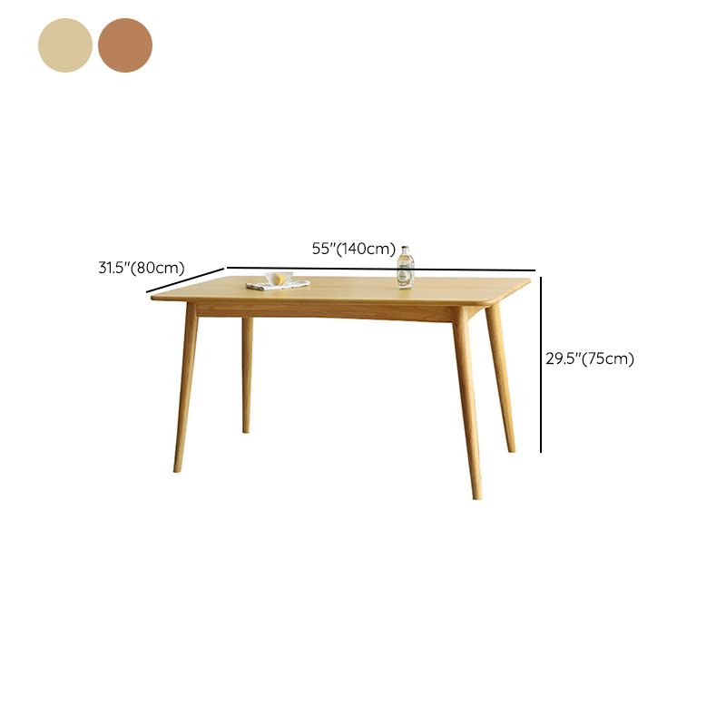 Moderne massief houten rechthoekige ruimtebesparende eettafel met 4 poten