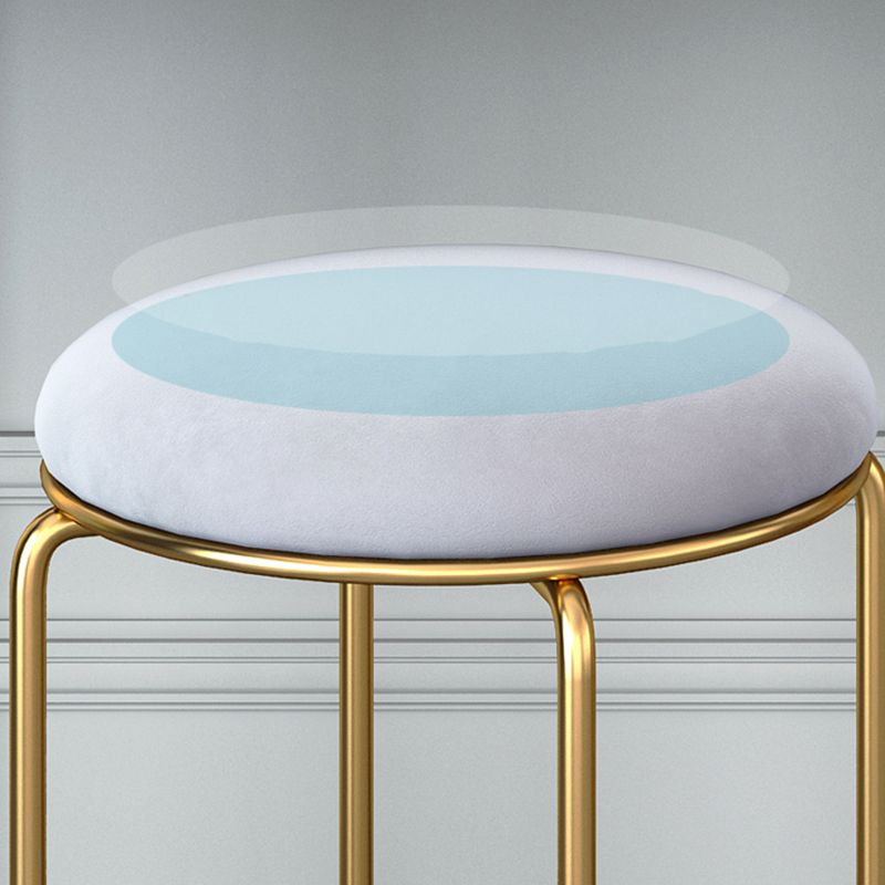Standard Glam Velvet Ottoman Round Mildew Resistant Plain Ottoman Clearhalo 'furn' 'furn_ottomans_poufs' 'Furniture' 'Living Room Furniture' 'Ottomans & Poufs' 'ottomans_poufs' 1200x1200_90dd3e7e-9a3d-4684-8fc4-13d9644fe104