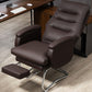 Modern Armless Office Chair No Wheels Leather No Distressing Ergonomic Chair
